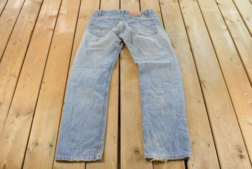 Vintage 1990s Levi's Distressed 505 Regular Straight Denim Jeans Men's 33 x 32 / 90s Levi's / Classic Americana / Made in Canada