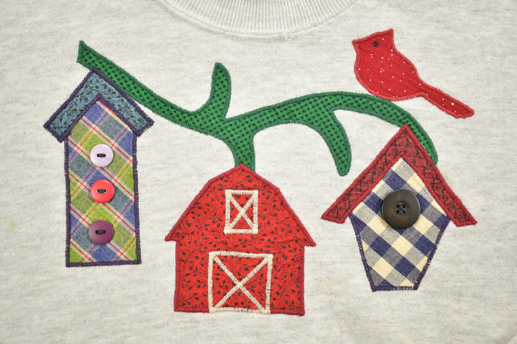 Vintage 1990s House Patchwork Cute Crewneck
