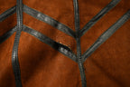 Vintage 1980s Abstract Pattern Shearling Coat