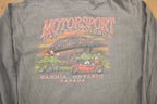 Vintage 1990s Harley Davidson Motorcycles Sarnia Ontario Long Sleeve Henley T-Shirt