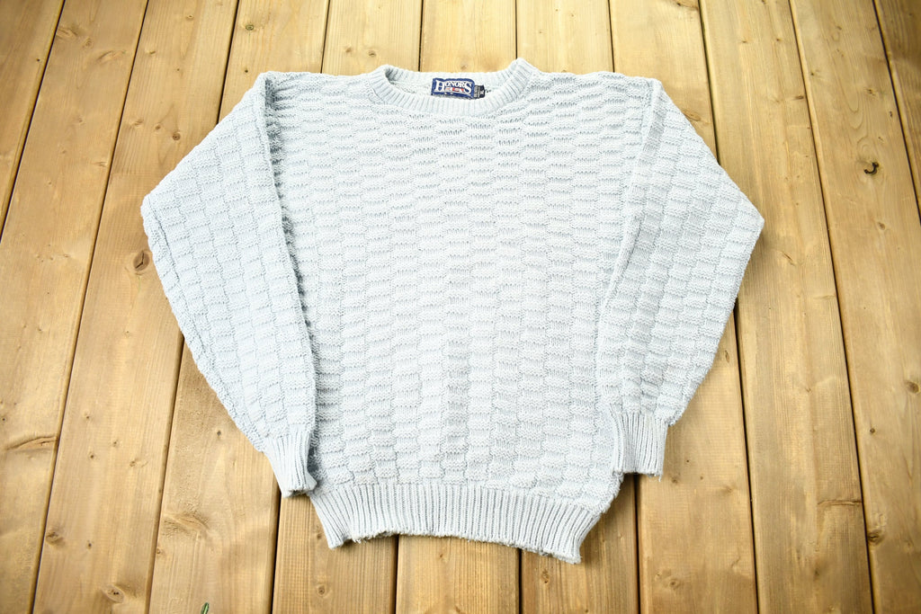 Vintage 1990s Honors Textured Knitted Crewneck Sweater