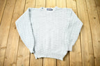 Vintage 1990s Honors Textured Knitted Crewneck Sweater