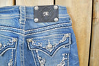 Vintage Y2K Miss Me Bedazzled Low Rise Jeans Size 26x31