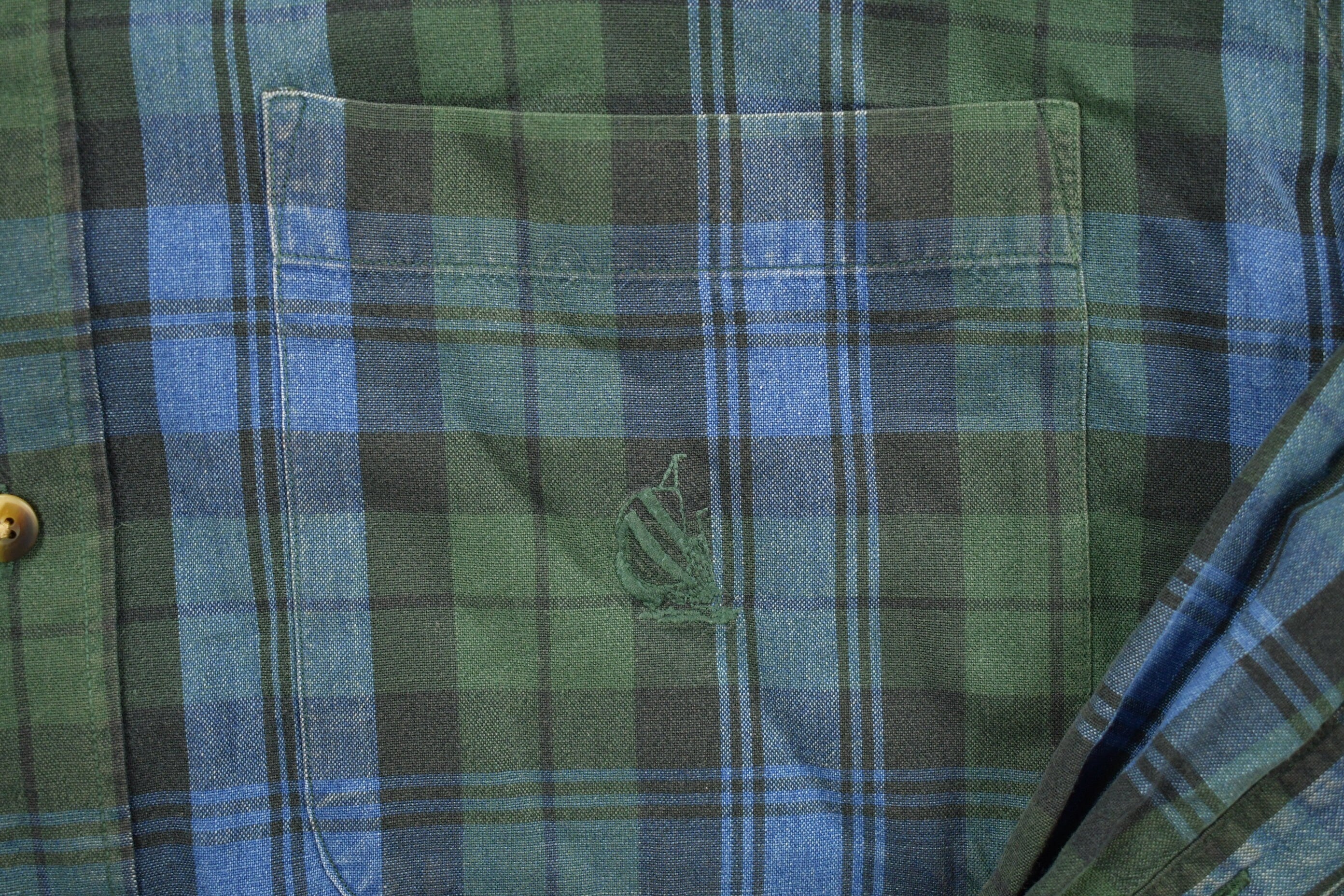 Vintage 1990s Nautica Plaid Button Up Shirt