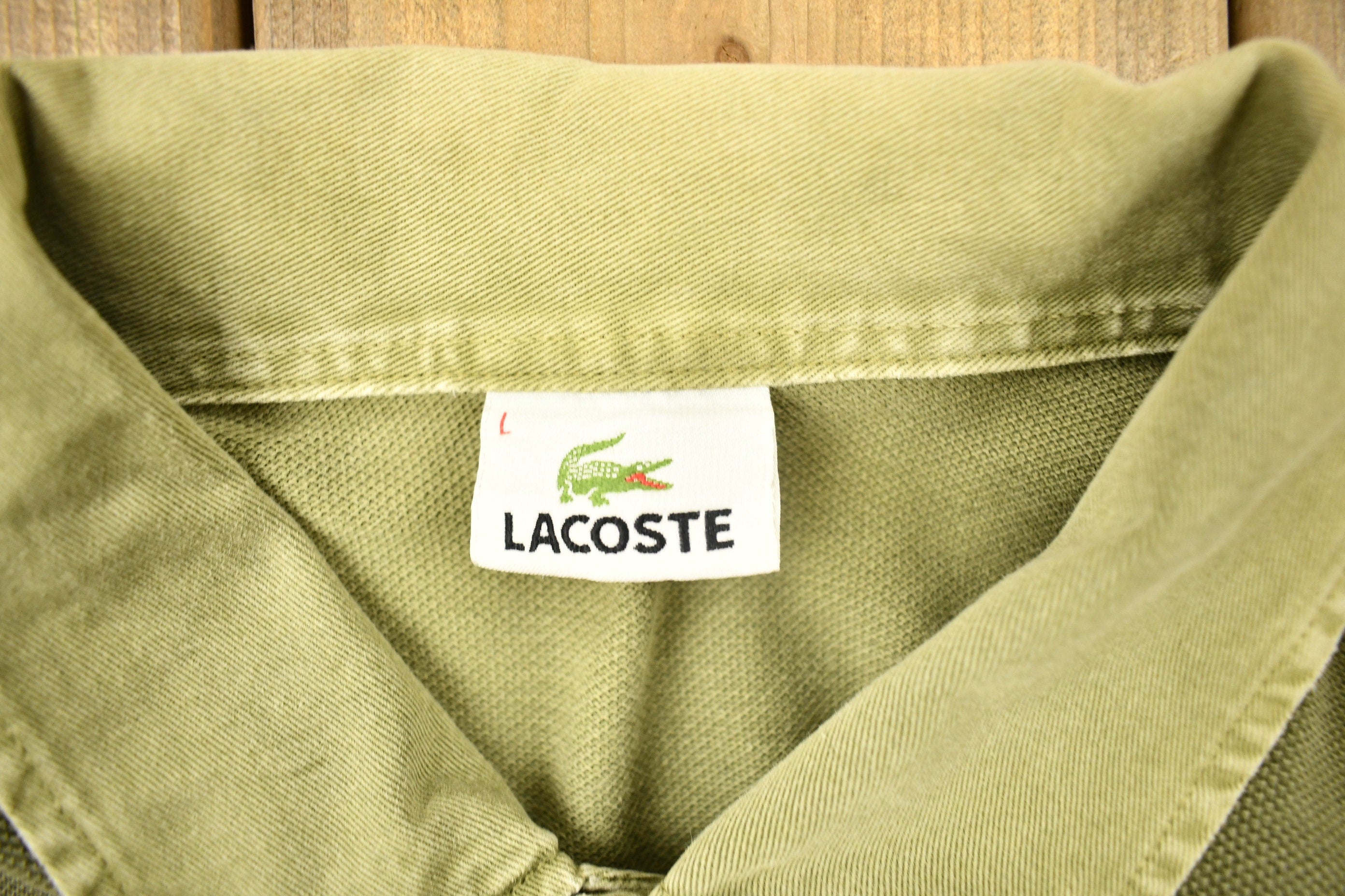 Vintage 1990s Lacoste Embroidered Quarter Button Up Shirt