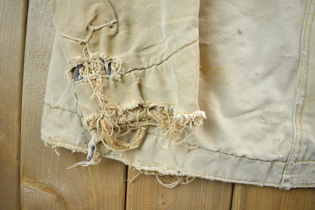 Vintage 1970s Carhartt Blanket Lined Chore Coat Heavily Distressed