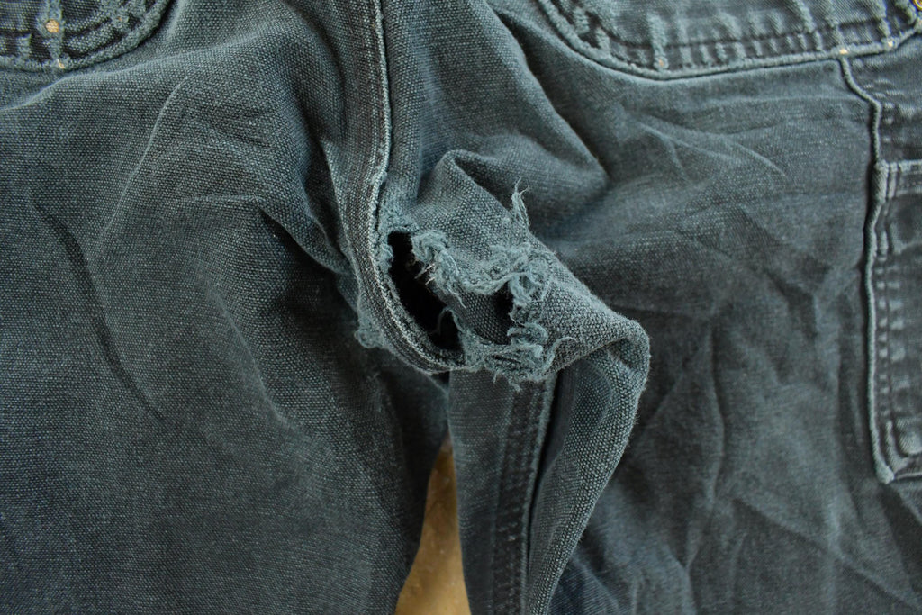 Vintage 1990s Carhartt Distressed Sun Faded Double Knee Pants Men's 31 x 32