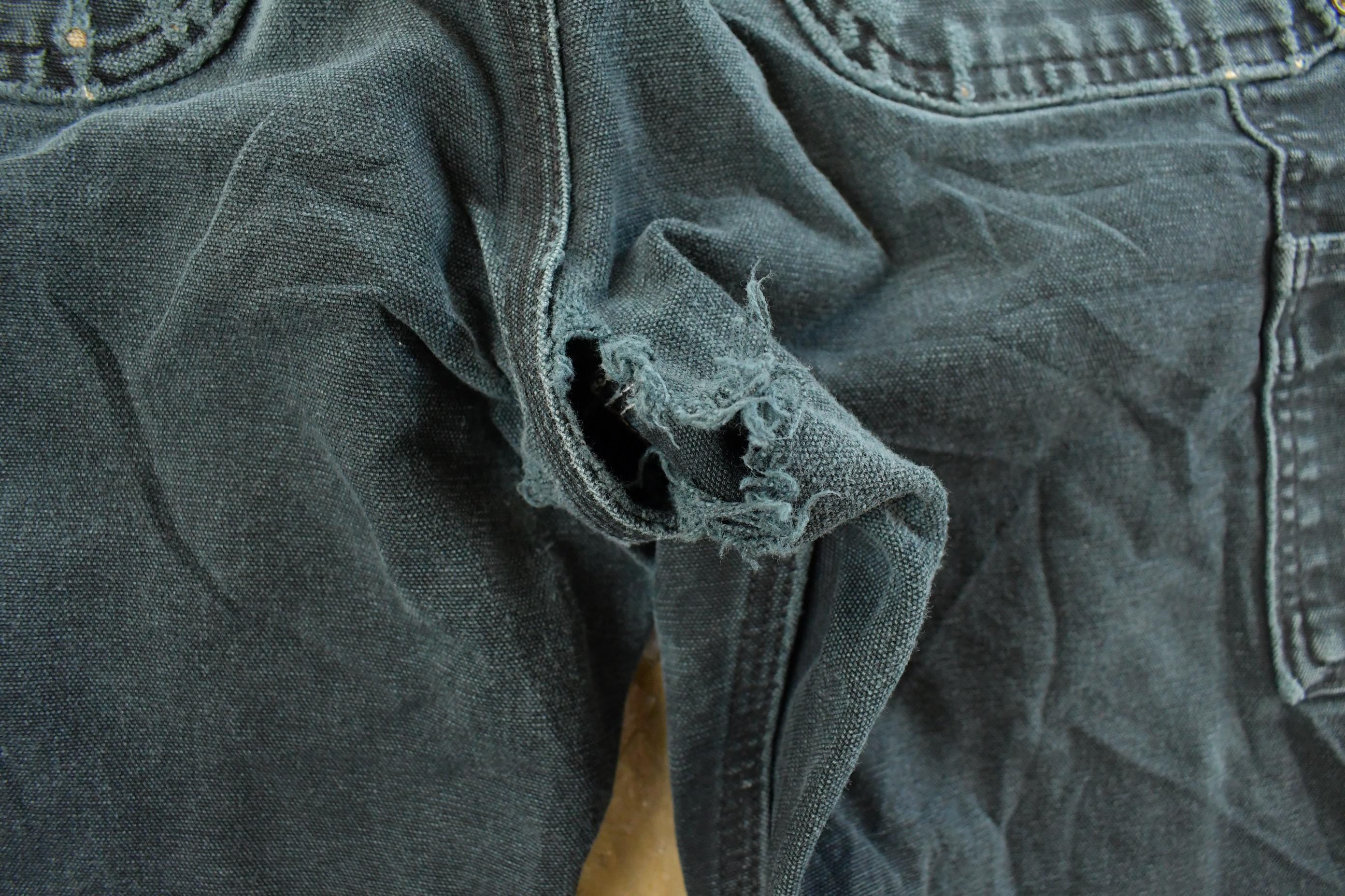 Vintage 1990s Carhartt Distressed Sun Faded Double Knee Pants Men's 31 x 32
