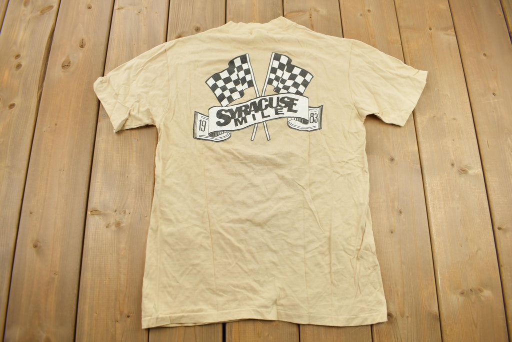 Vintage 1983 Syracuse Mile Road Bike Racing Graphic T Shirt