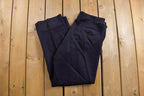 Vintage 1950 Wool Navy Blue Trousers