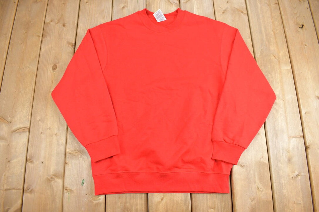 Vintage 1990s Blank Red Crewneck Sweatshirt