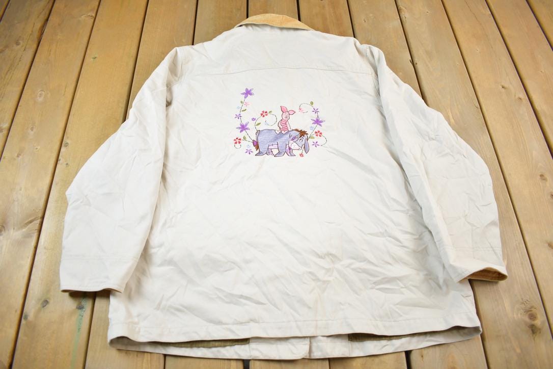 Vintage 1990s Disney Winnie The Pooh Eeyore Embroidered Jacket