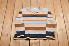Vintage Knitted Bonita Striped Collared Sweater