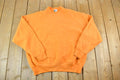 Vintage 1990s Blank Orange Heavyweight Crewneck Sweatshirt Made In USA
