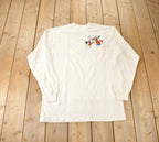 Vintage 1990s Disney Mickey And Goofy Embroidered Long Sleeve T-Shirt