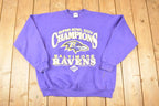 Vintage 2001 Baltimore Ravens Superbowl Champions NFL Crewneck Sweatshirt Mens XL