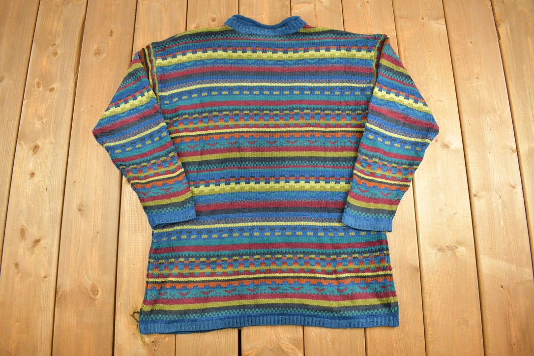 Vintage Spice Of Life Colourful Knitted Sweater