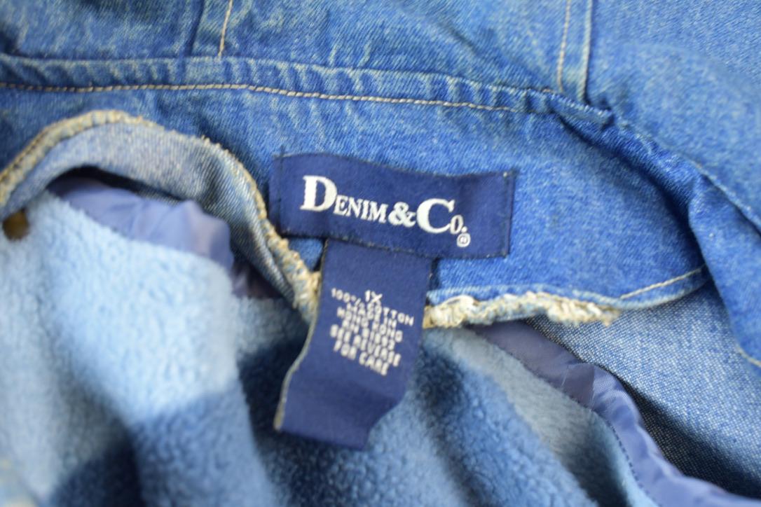 Vintage 1990's Denim & Co Toggle Button Denim Coat
