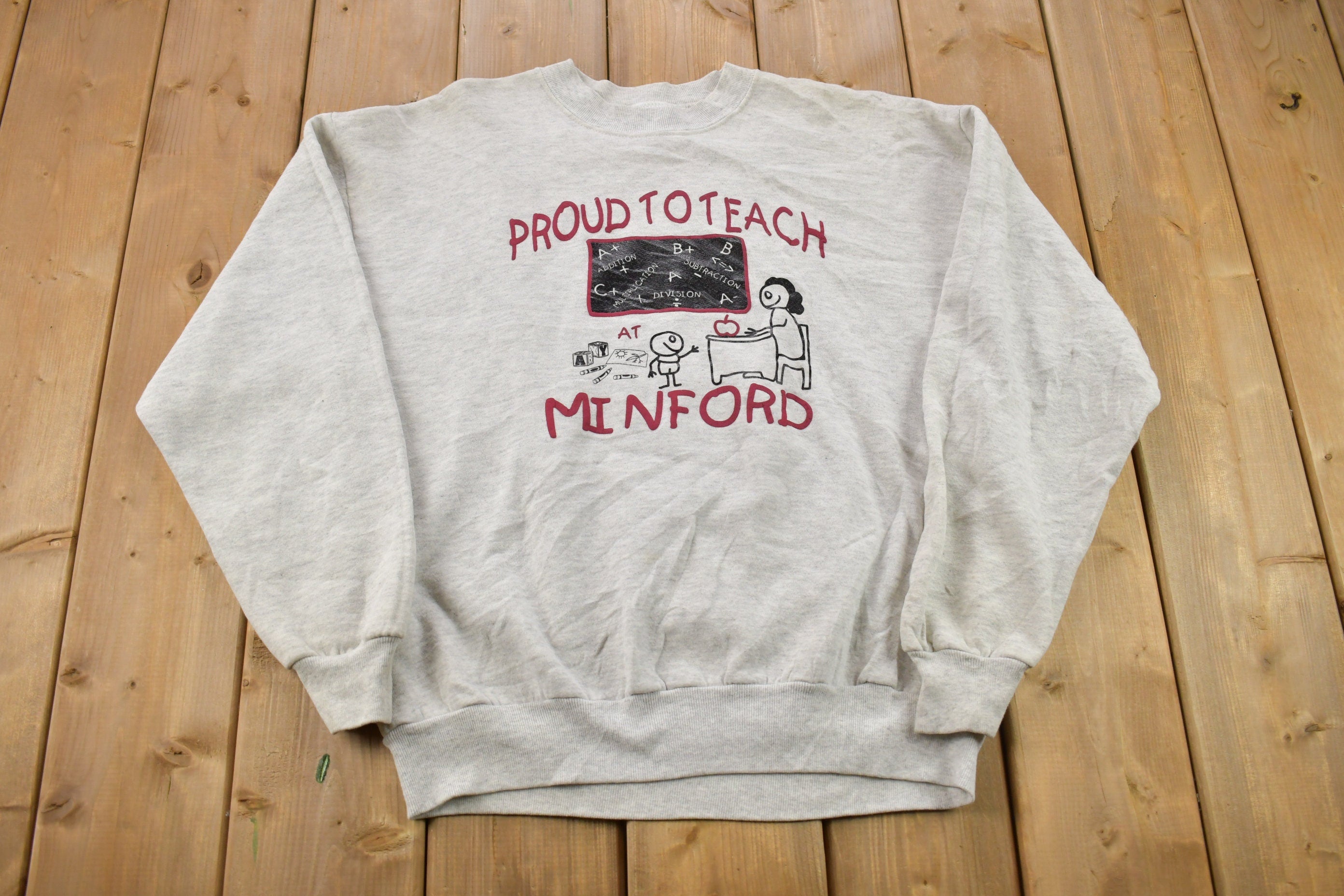 Vintage 1990s Minford Teacher Crewneck Sweatshirt