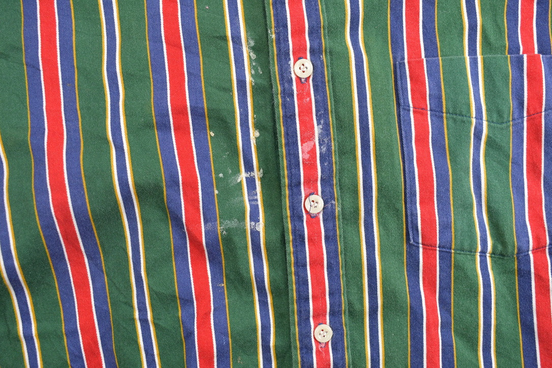 Vintage 1990s John Ashford Sport Striped Button Up Shirt