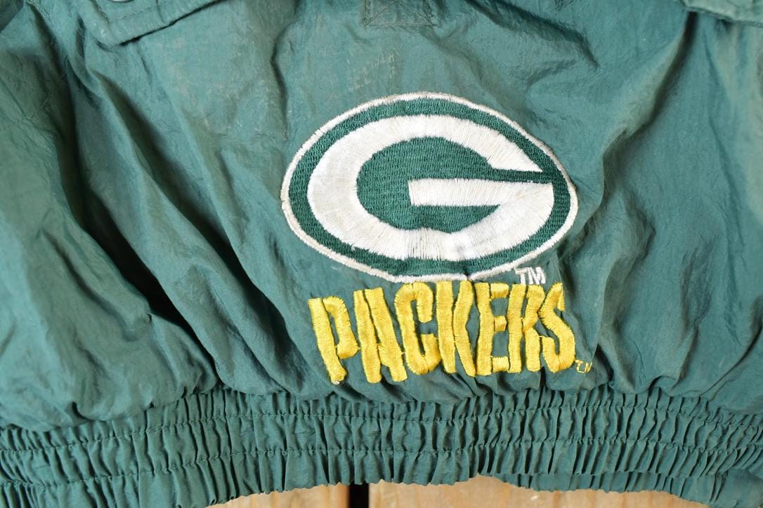Vintage 1990s Youth Green Bay Packers Pullover NFL Football Jacket