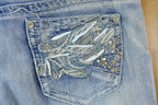 Vintage 1990s Womens Fancy Pocket Denim Jeans Size 38 x 30