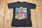 Vintage 1994 Youth Power Rangers X-Men Marvel Comic Book Promo T-Shirt Baby Tee