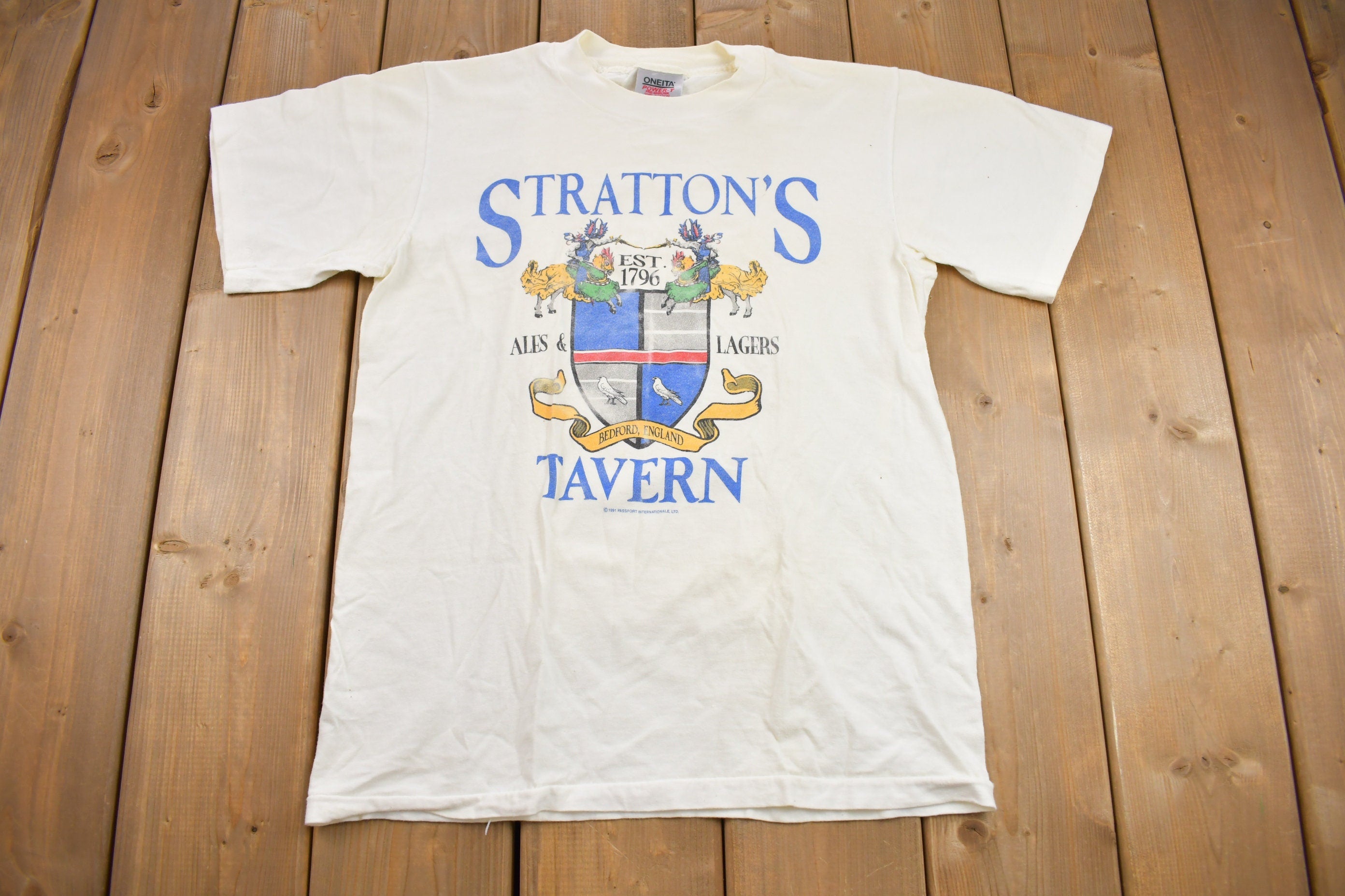 Vintage 1991 Stratton's Tavern Souvenir T Shirt