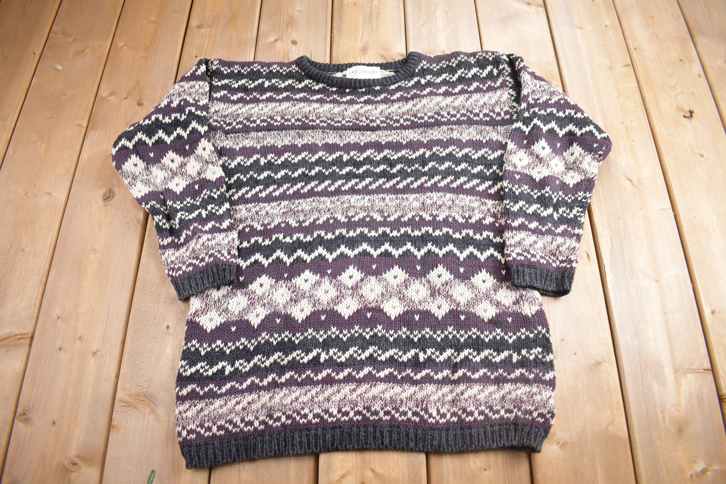 Vintage 1990s Jay Jacobs Knit Crewneck Sweater