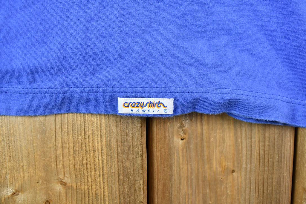 Vintage 1990s Crazy Stitch Hawaii Embroidered Souvenir San Francisco California Trolly Car T-Shirt