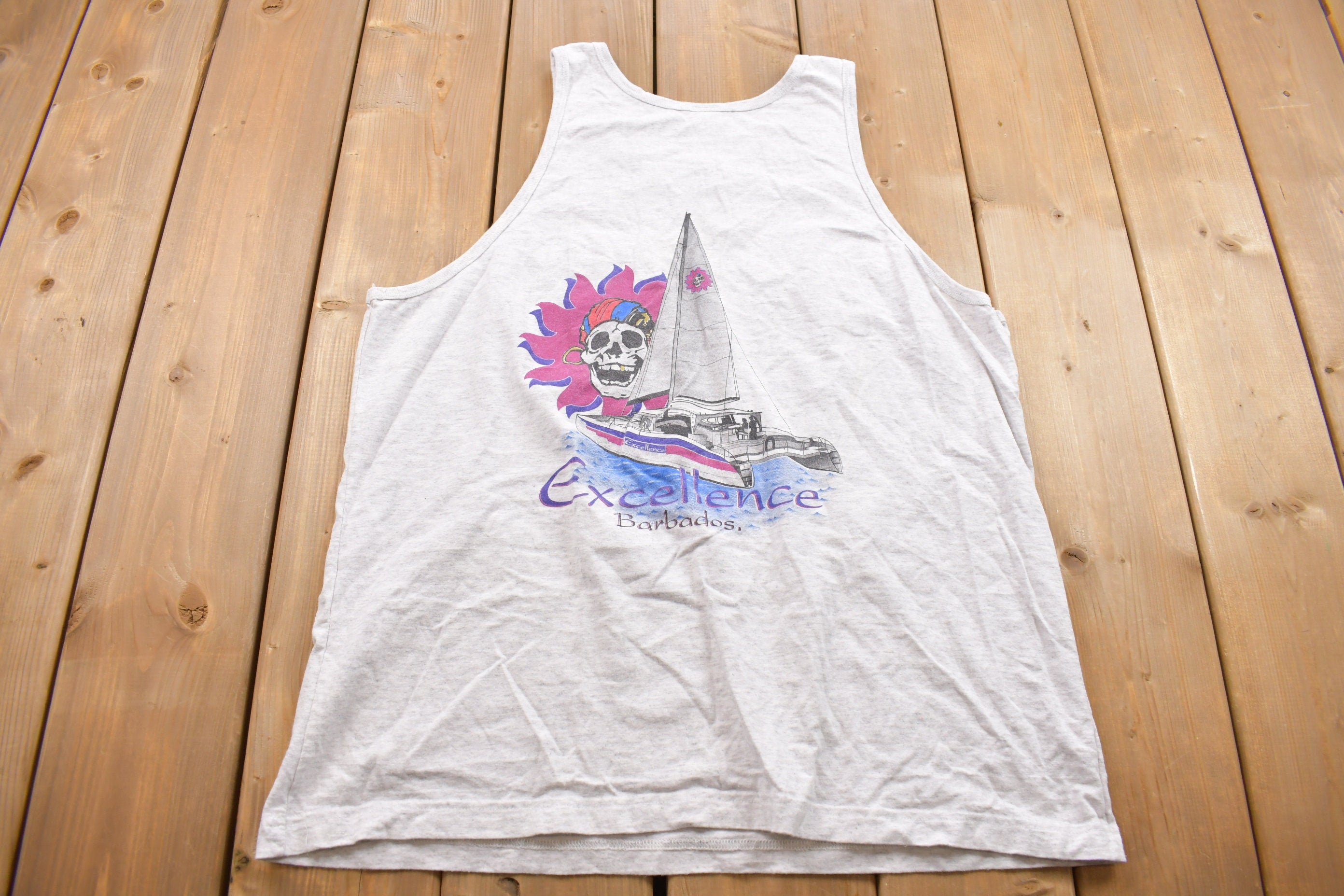 Vintage 1990s Barbados Souvenir Tank Top Shirt