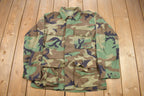 Vintage 1986 Woodland Camo Military Button Up Shirt