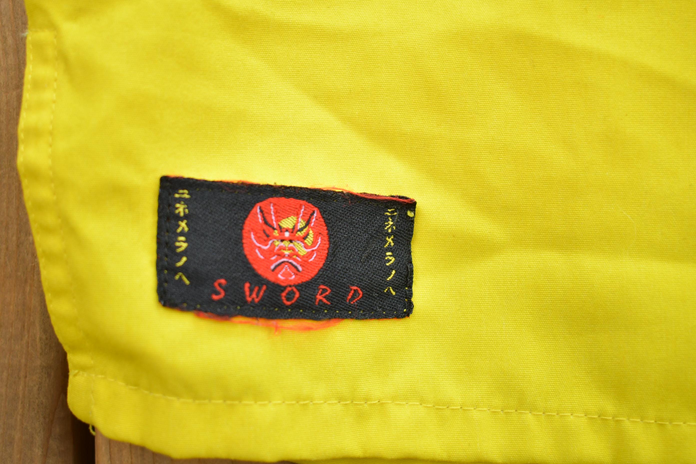 Vintage Y2K Sword Anime Samurai All Around Print Button Up Shirt