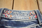Vintage Y2K Miss Me Bedazzled Low Rise Jeans Size 26x31