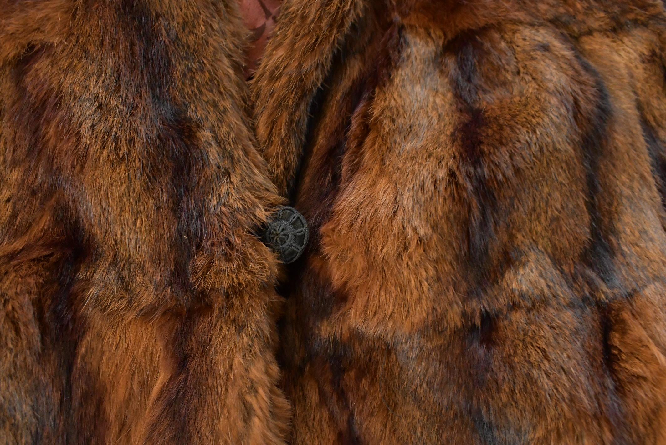 Vintage 1980s Mahogany Mink Fur Coat Full Length Adult Small