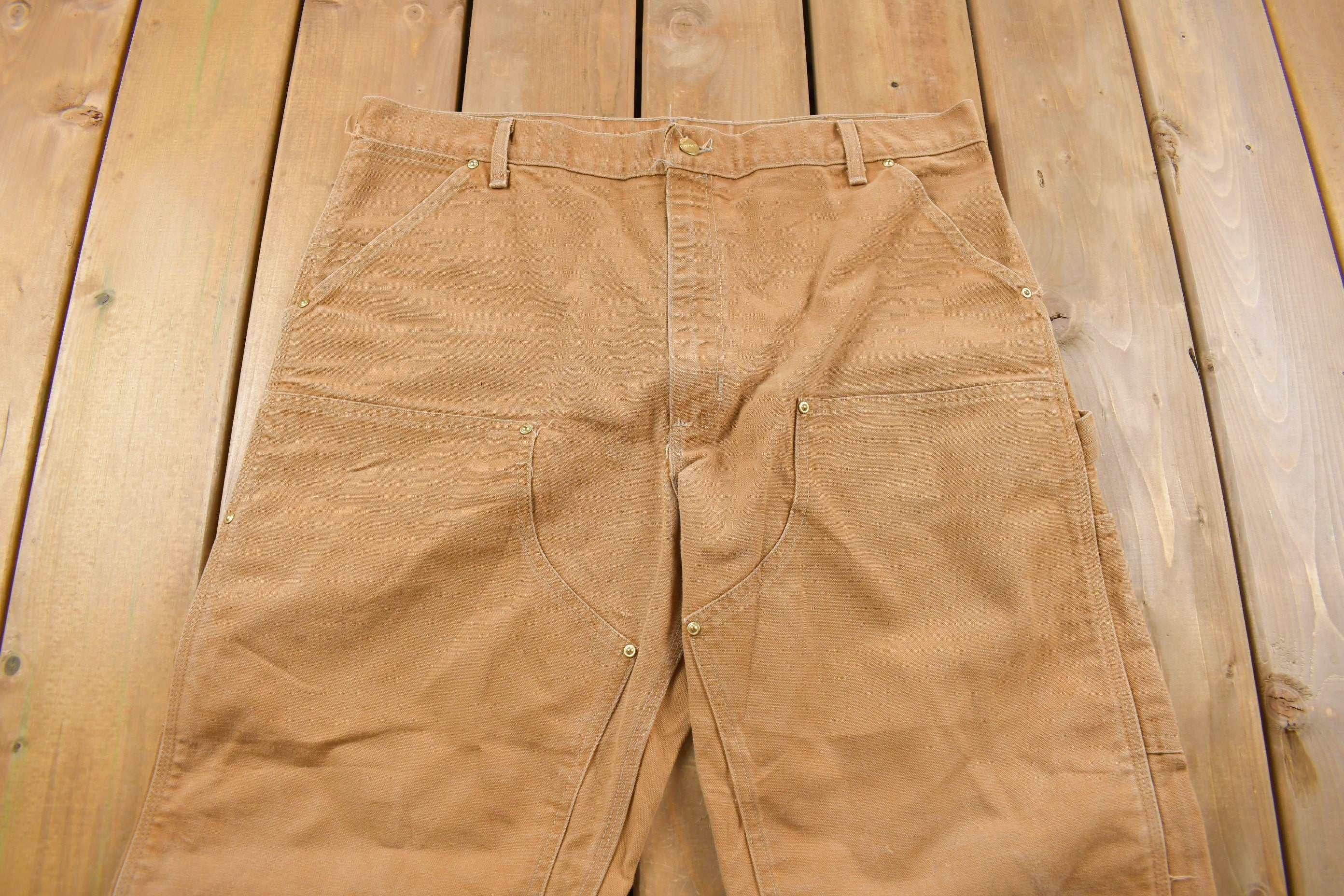 Vintage 1980s Carhartt Double Knee Work Pants Size 38 x 31