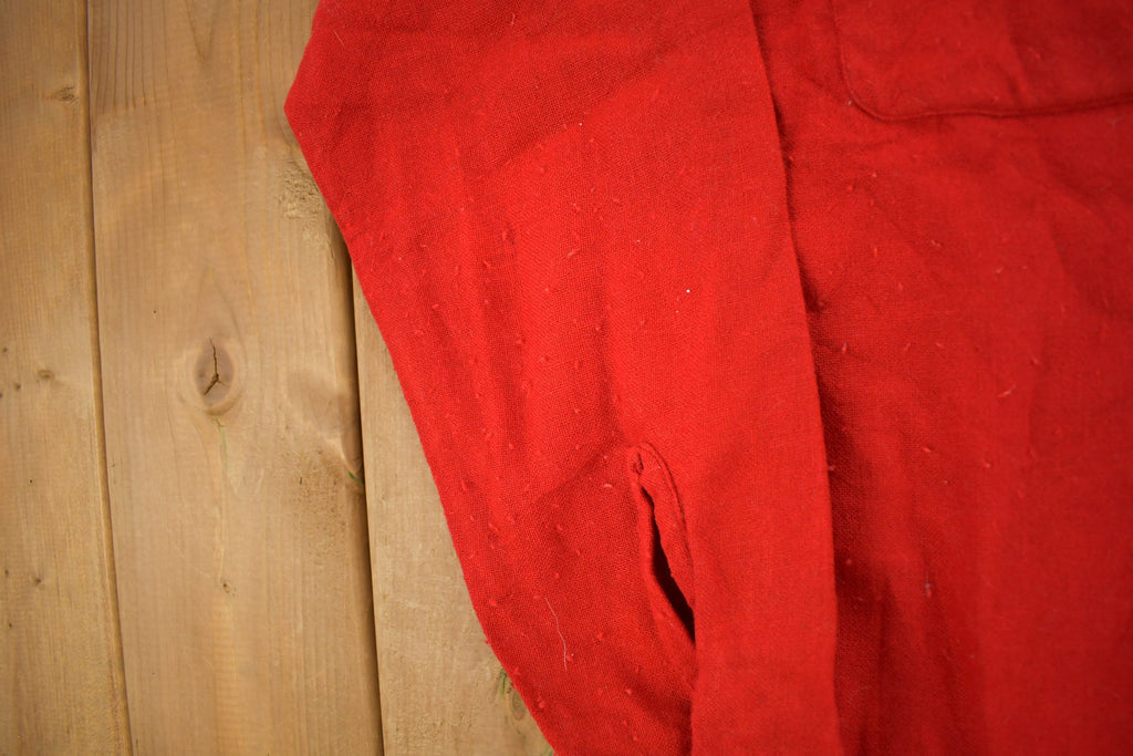 Vintage 1970s Sandy Mac Donald Red Button Up Shirt