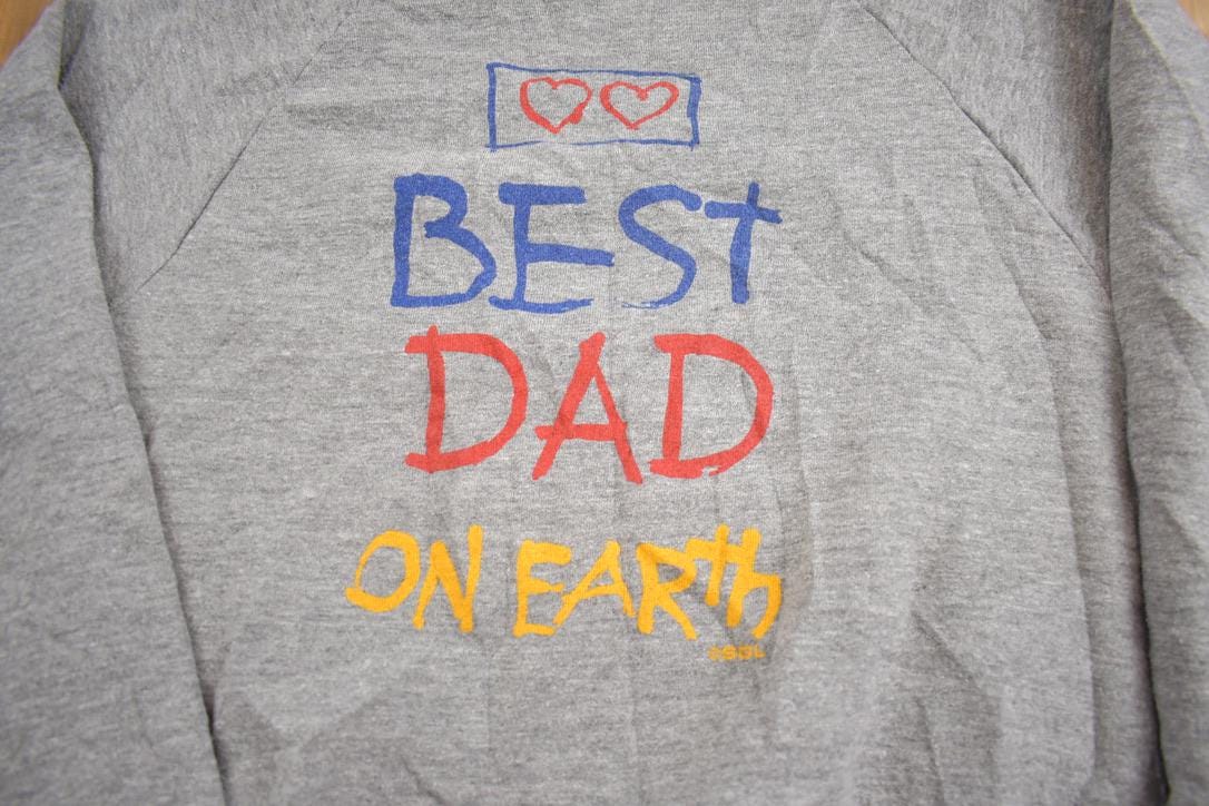 Vintage 1990s Best Dad On Earth Crewneck Sweatshirt Made In USA