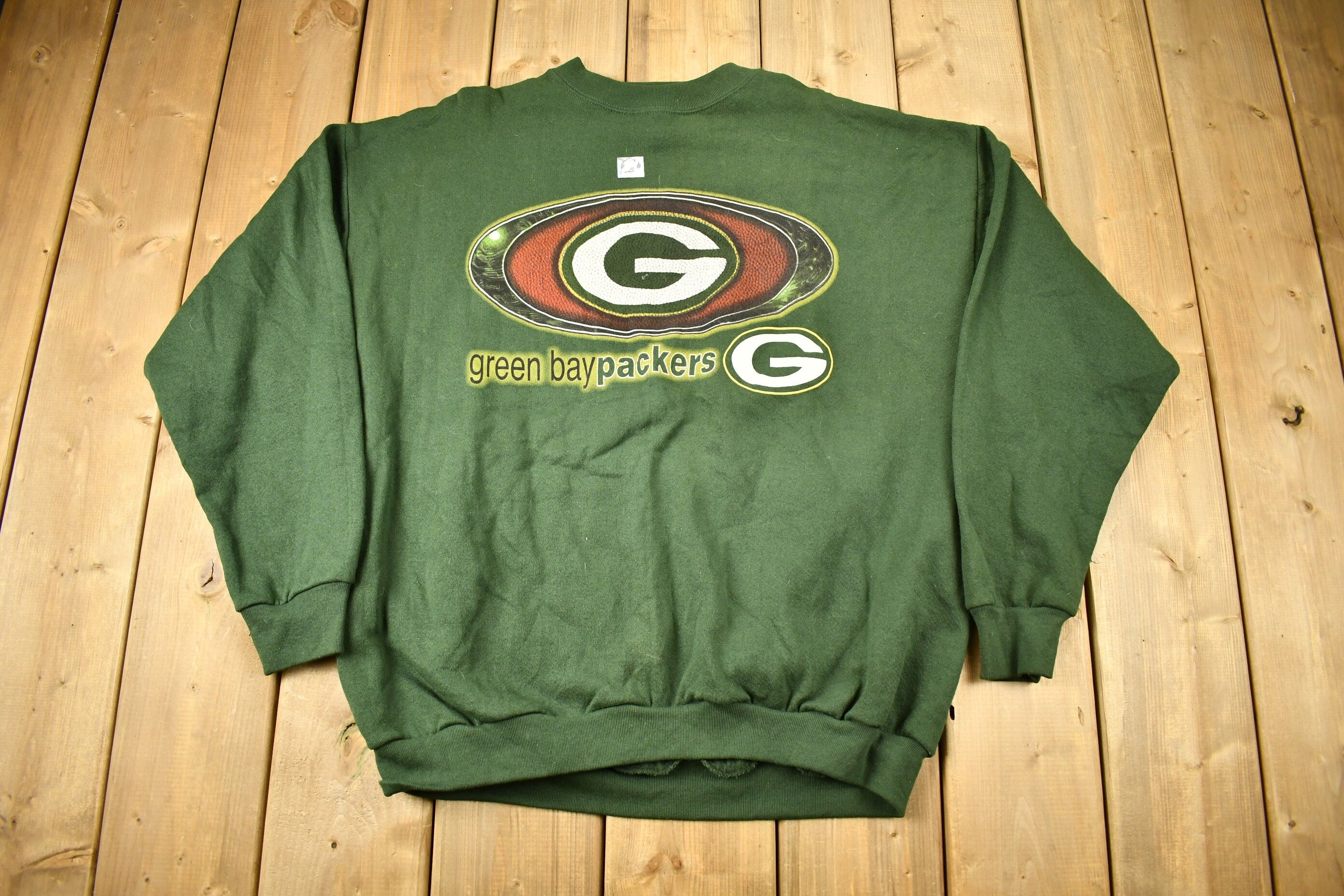 Vintage 1990s Green Bay Packers NFL Logo 7 Crewneck Sweatshirt
