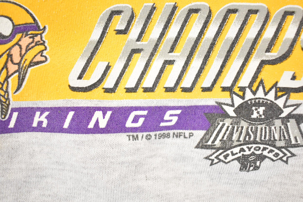 Vintage 1998 Minnesota Vikings Division Champs NFL Crewneck Sweatshirt Men's M