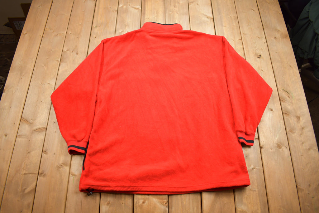 Vintage 1990s NFL Nebraska Huskers Fleece Quarter Zip Up Sweatshirt