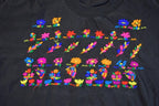 Vintage 1990s Floral Embroidered Graphic T-Shirt