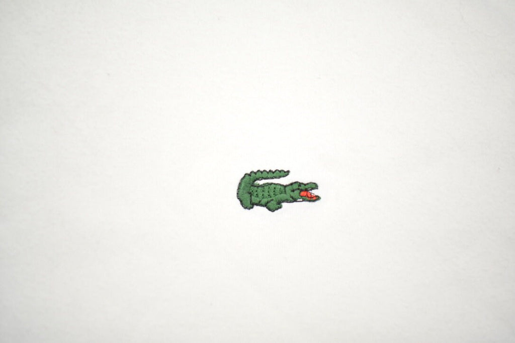 Vintage 1990s Lacoste Embroidered Long Sleeve T Shirt / 1990s T Shirt / White Shirt / Casual Shirt / Formal Shirt/ IZOD