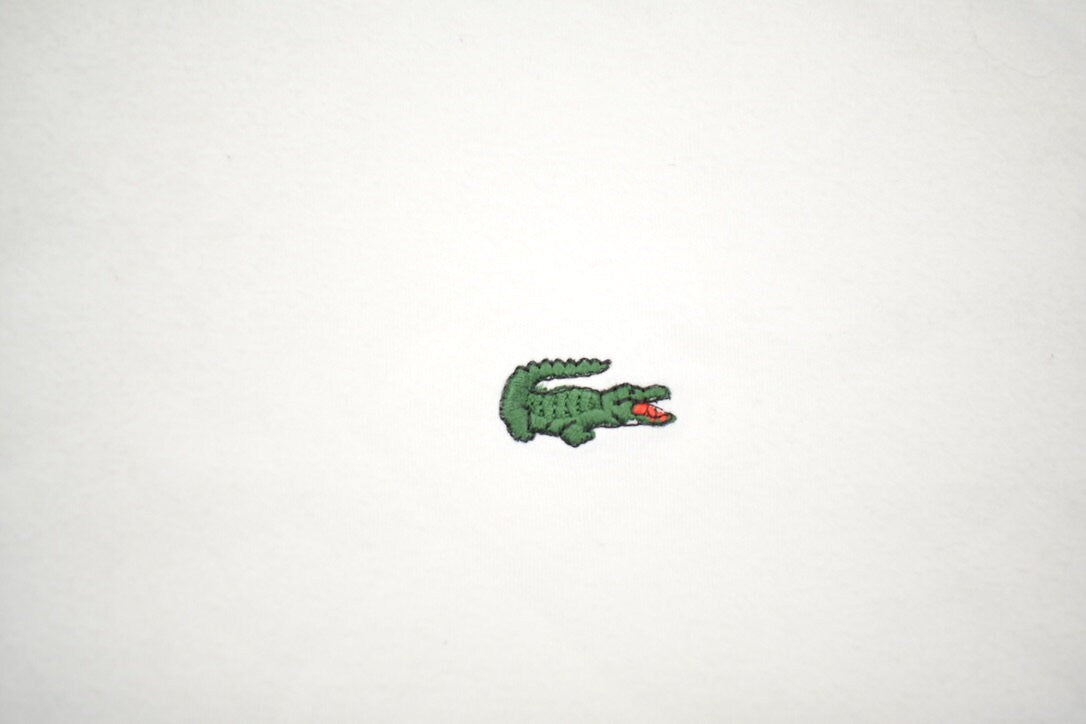 Vintage 1990s Lacoste Embroidered Long Sleeve T Shirt / 1990s T Shirt / White Shirt / Casual Shirt / Formal Shirt/ IZOD