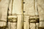 Vintage 1980s Sears The Mens Store Shearling Leather Coat