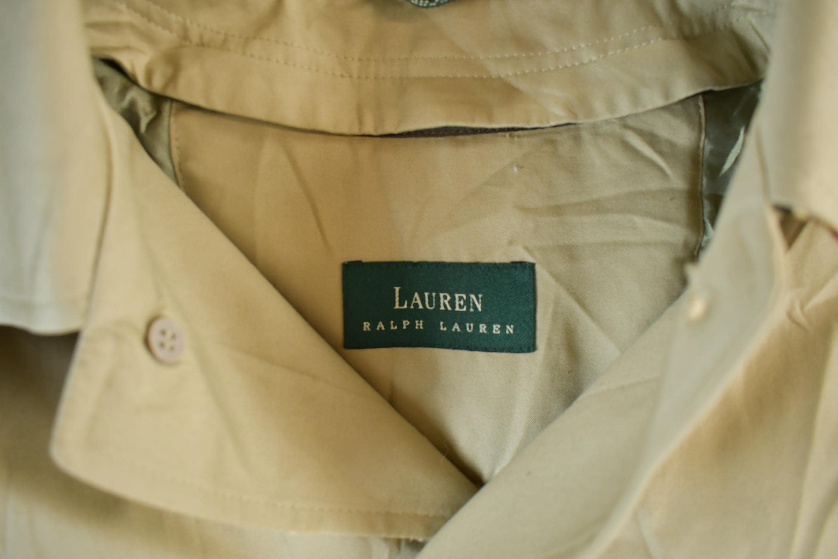 Vintage 1990s Lauren Ralph Lauren Trench Coat Adult XL
