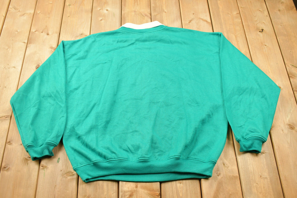 Vintage 1990s Lauren Brooke Heart Theme Collared Sweater