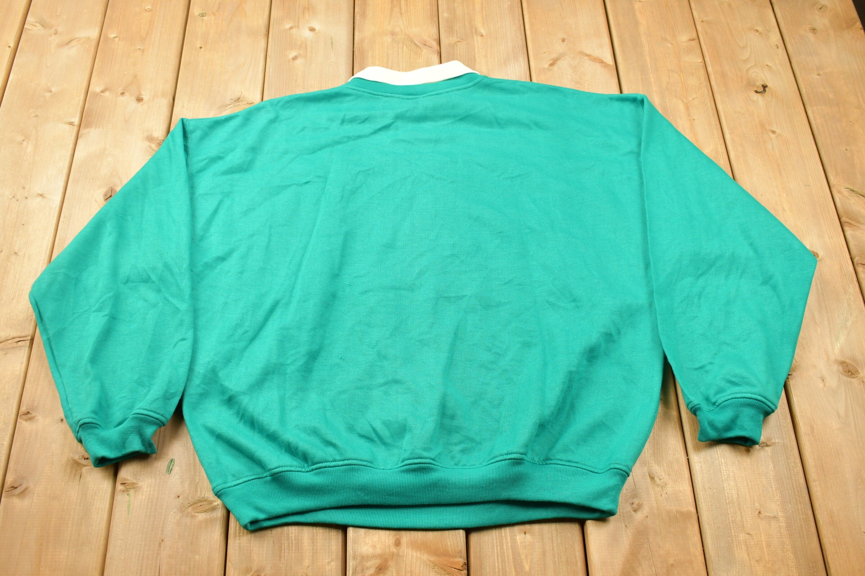 Vintage 1990s Lauren Brooke Heart Theme Collared Sweater