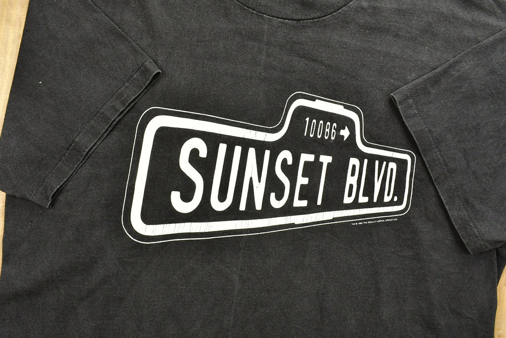 Vintage 1992 Sunset BLVD Graphic T-Shirt Single Stitch