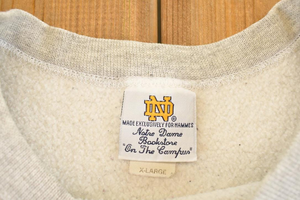 Vintage 1990s Notre Dame Fighting Irish Bookstore Crossgrain Heavyweight Collegiate Crewneck Sweatshirt Mens L / 90s Crewneck